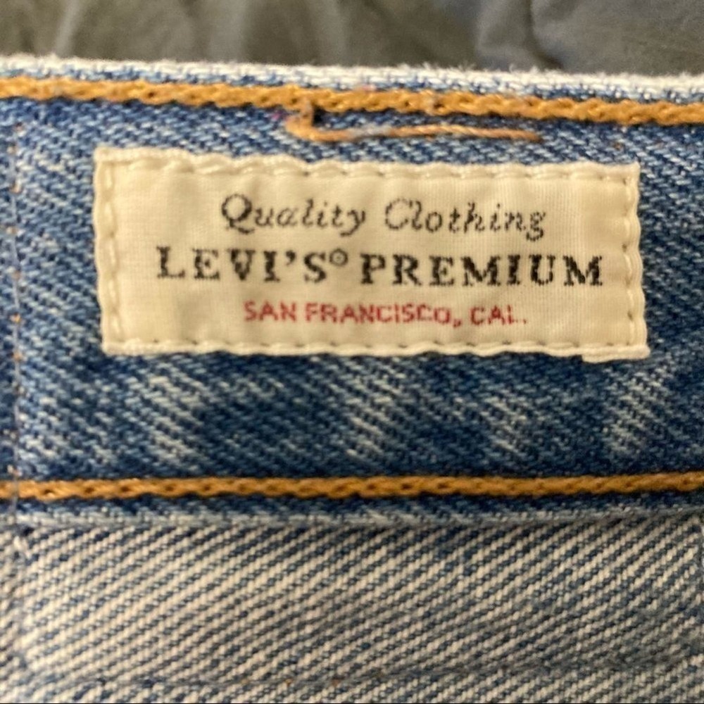 LEVI'S 501 High Rise Skinny Leg Button Fly Distressed Jeans Size 24 - Picture 12 of 16